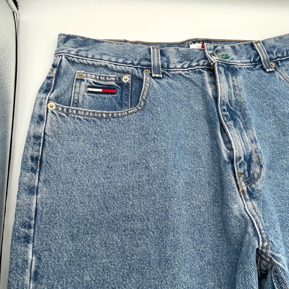 Tommy Hilfiger Jeans Mens Vintage Denim Shorts Size 36 Blue Y2K M-8550 Logo - Picture 2 of 13